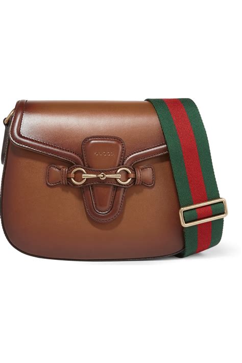 gucci purse small brown|gucci brown leather shoulder bag.